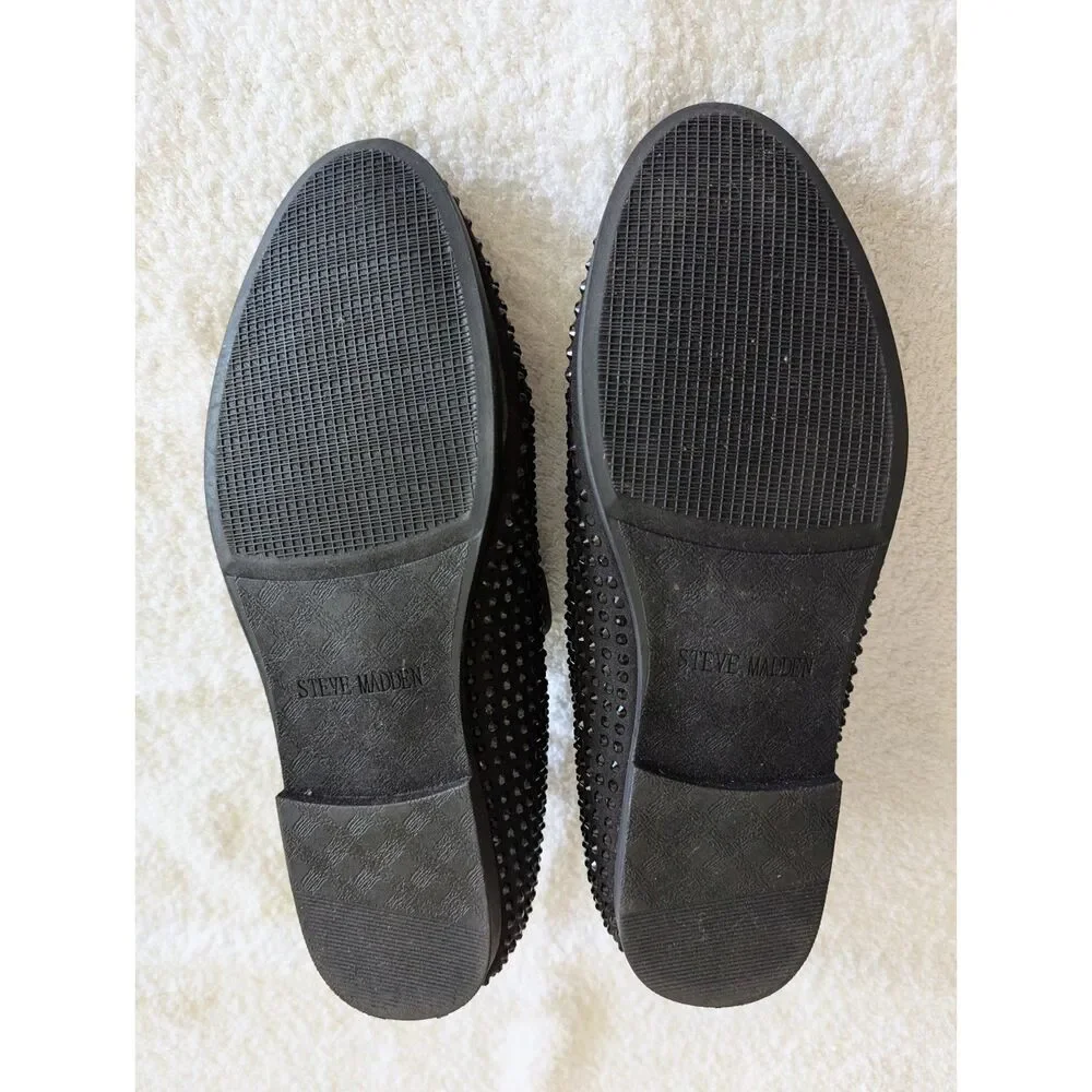 Steve Madden Broyals Swarovski  Embellished Slip-On Loafers  Sz 7